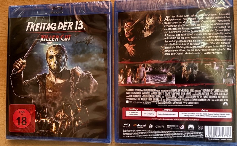 .BLU-RAY-DISC*FREITAG DER 13.-KILLER CUT*UNCUT*OVP