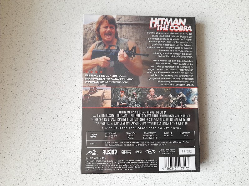 MEDIABOOK : HITMAN THE COBRA - UNCUT - 222 St�ck