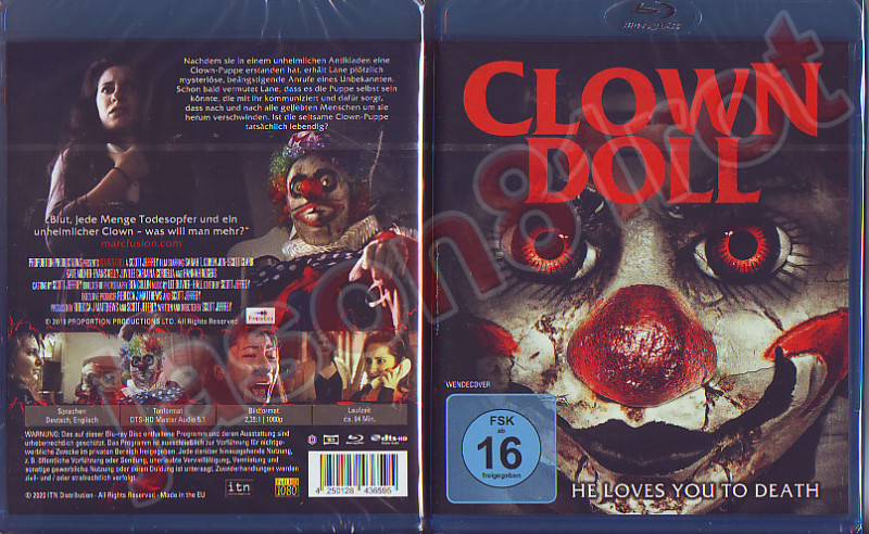 Clown Doll - He loves you to Death  Blu Ray NEU
