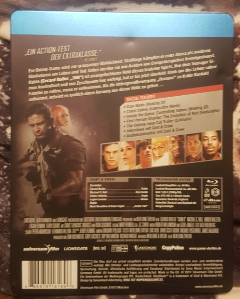 Gamer (2009) Extended, (Steelbook) Full Uncut
