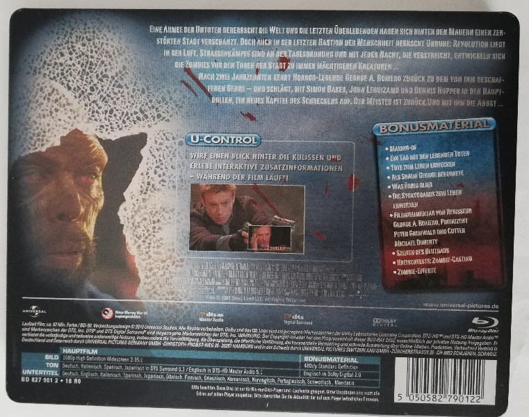 LAND  OF THE  DEAD  ( UNCUT ) STEELBOOK