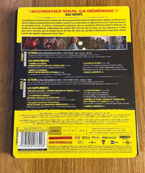 Demons 1 + 2 | 4K UHD Steelbook | D�monen Argento