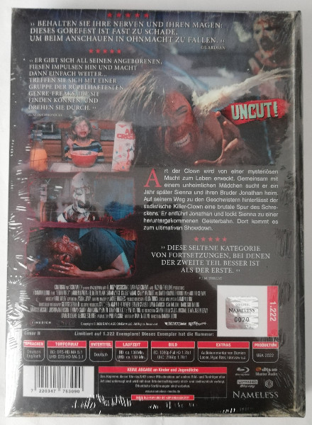 TERRIFIER 2 (MEDIABOOK) NEU IN FOLIE WATTIERT