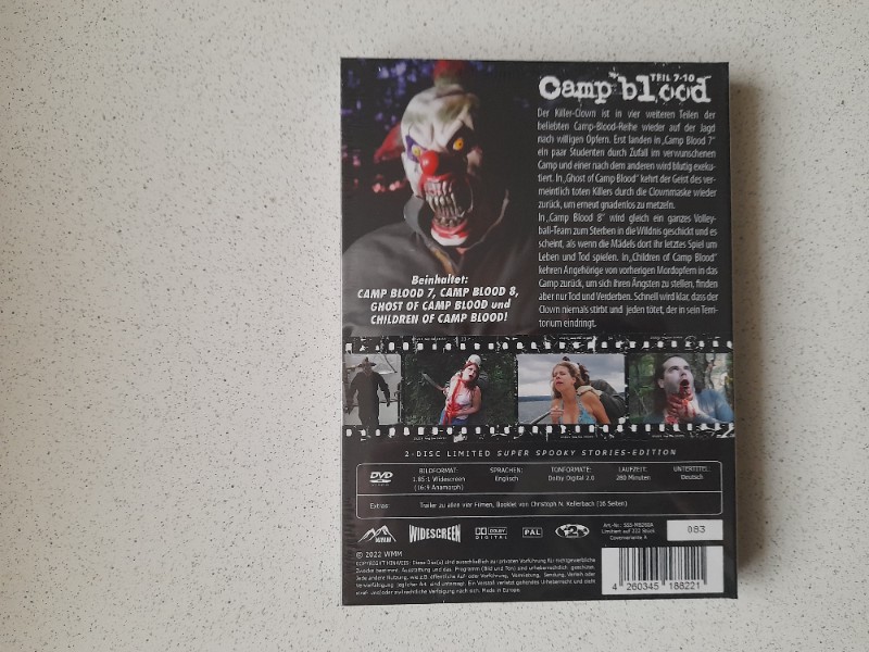 MEDIABOOK : CAMP BLOOD TEIL : 7 - 10 - 222 St�ck