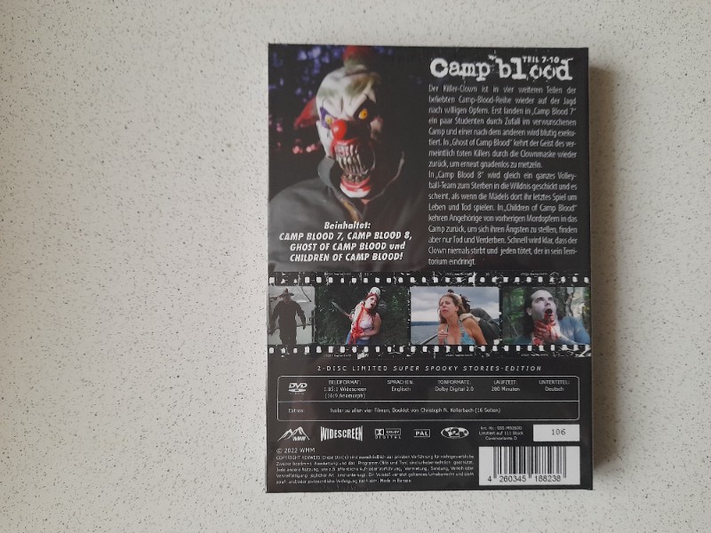 MEDIABOOK : CAMP BLOOD TEIL : 7 - 10 - 111 St�ck