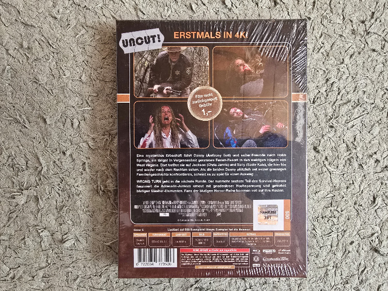 Wrong Turn 6 Mediabook Cover C UHD & Blu-ray OVP