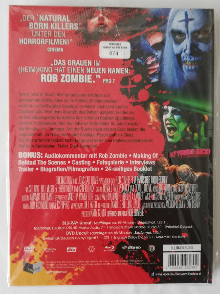 HAUS DER 1000 LEICHEN ( UNCUT ) MEDIABOOK