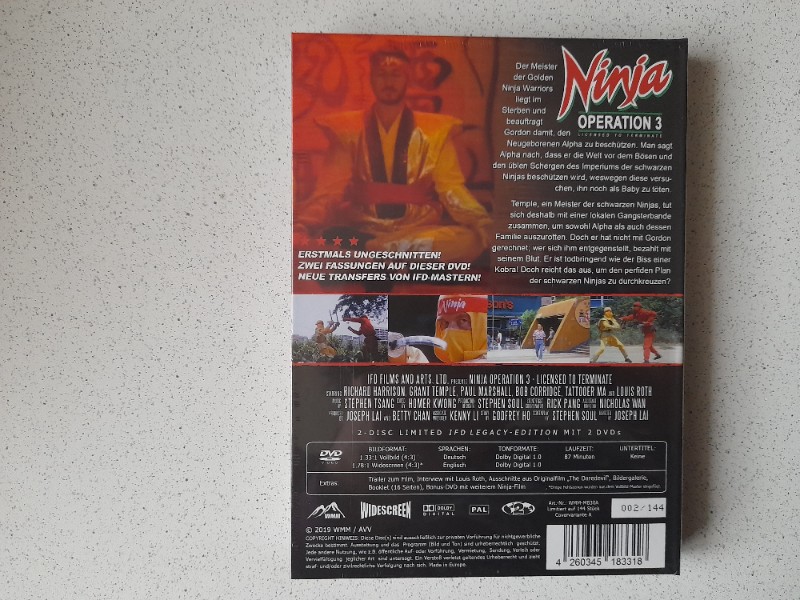 MEDIABOOK : NINJA OPERATION 3 - UNCUT  - 144 St�ck