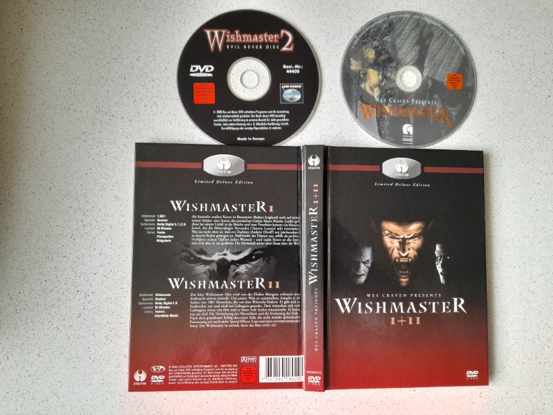 MEDIABOOK : WISHMASTER 1 + 2 von WES CRAVEN