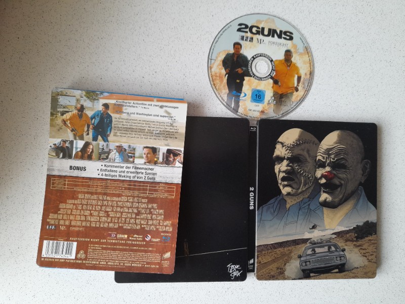 Blu-ray STEELBOOK : 2 GUNS - DENZEL WASHINGTON