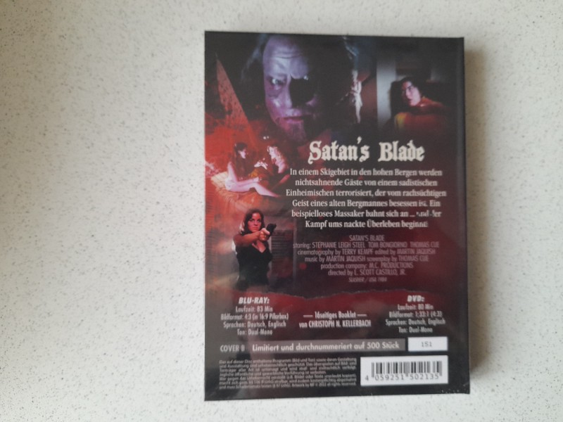 MEDIABOOK : SATAN�S BLADE  - LIMITIERT 500 ST�CK