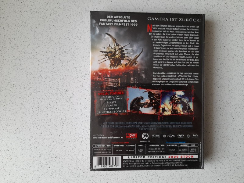 MEDIABOOK : GAMERA - LIMITIERT 2000 ST�CK