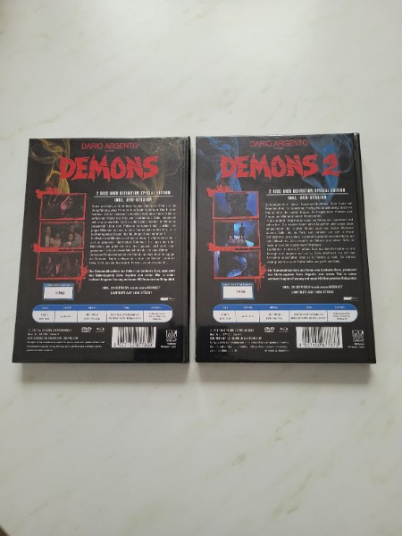 Demons 1 + 2, Mediabook unwattiert, Limited Ed.