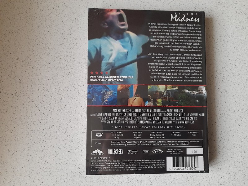 MEDIABOOK : SILENT MADNESS - UNCUT - 333 St�ck