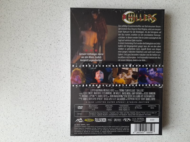 MEDIABOOK : CHILLERS -UNCUT -  Limitiert 111 St�ck