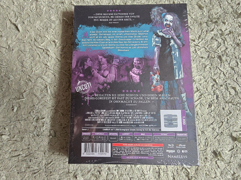 Terrifier 2 Mediabook Cover J UHD & Blu-ray OVP