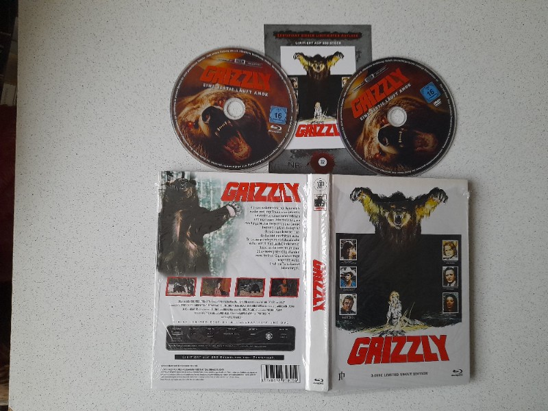 MEDIABOOK :  GRIZZLY - UNCUT - 250 ST�CK