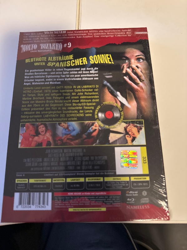 Labyrinth des Schreckens Bluray Mediabook OVP