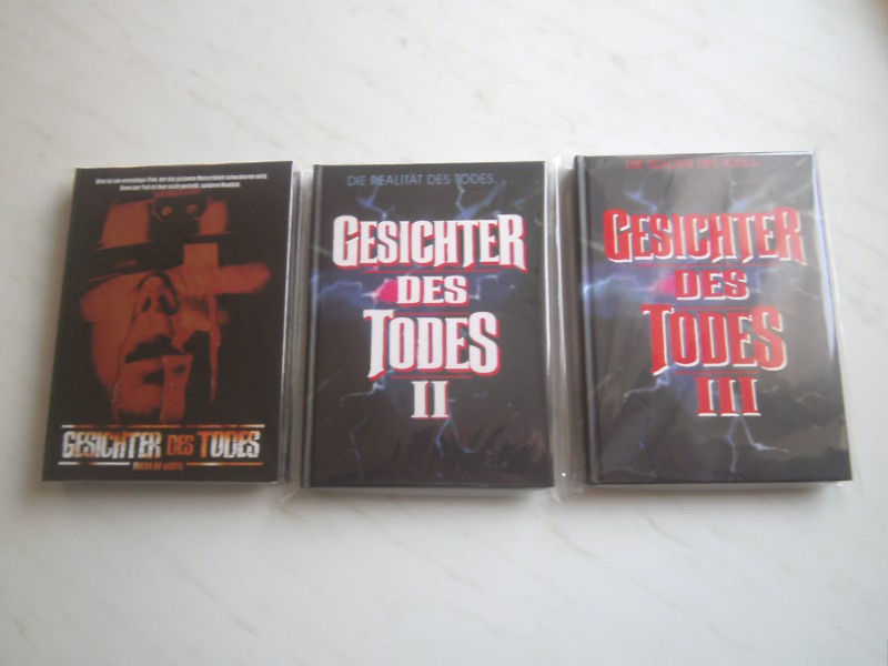 3 x Mediabook Gesichter des Todes I - III