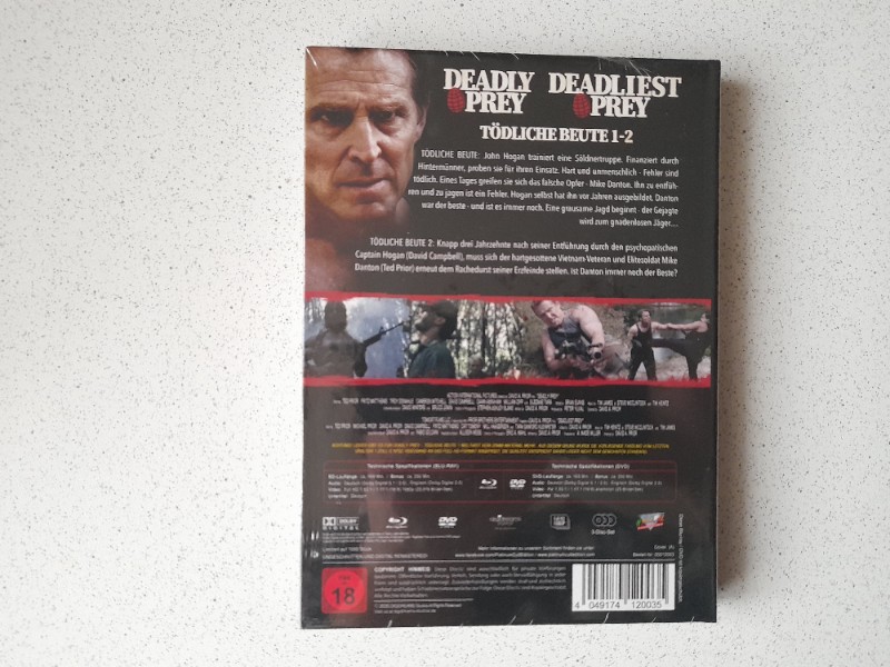 MEDIABOOK : DEADLY PREY 1 + 2  - TED PRIOR- 1000