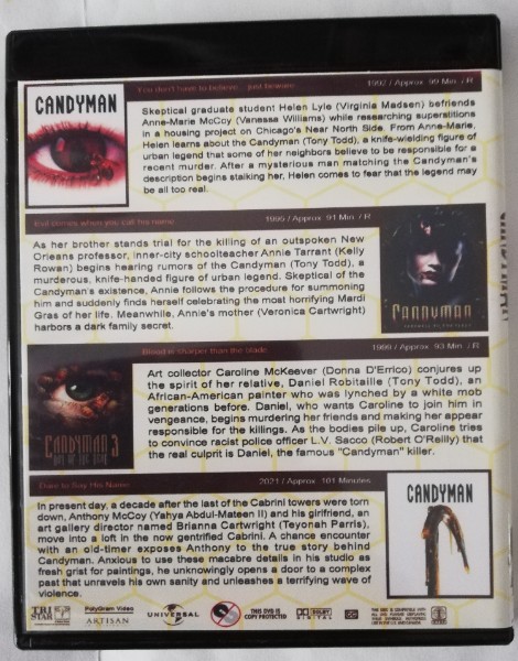 CANDYMAN   COLLECTION  1 - 4  ( UNCUT )