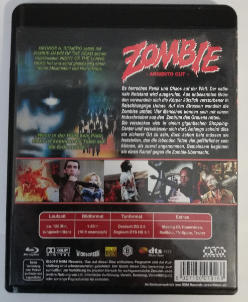 ZOMBIE - ARGENTO  CUT  ( UNCUT )