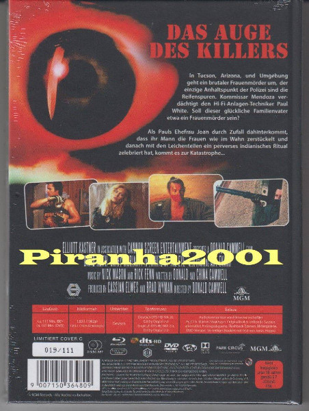 Das Auge des Killers - Mediabook -FULL UNCUT- OVP