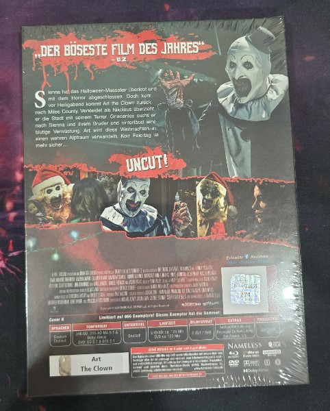 Terrifier 3 Mediabook Cover K OVP Gruppenedition