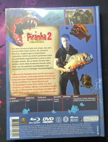 Piranha 2 - Megapiranha Mediabook Cover B OVP