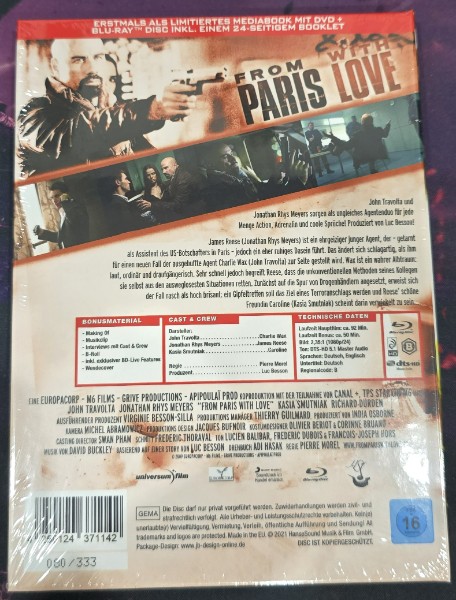 From Paris with Love Mediabook Cover B OVP