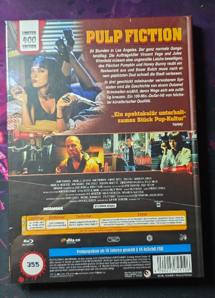Pulp Fiction Mediabook Cover B OVP