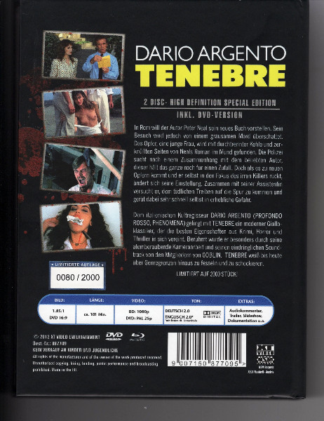 Tenebre limitiertes Mediabook Uncut-Top