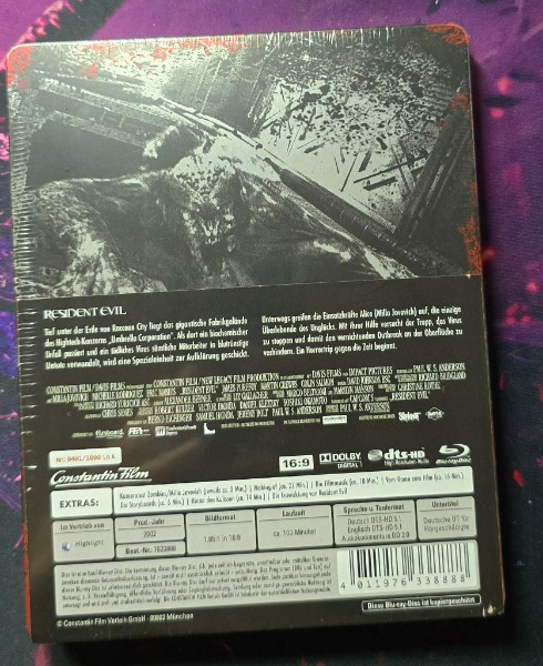 Resident Evil Blu-ray Steelbook OVP 1000 Auflage
