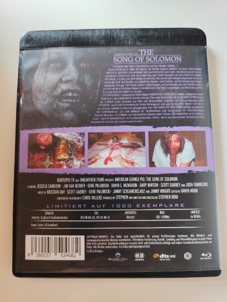 American Guinea Pig - The Song of Solomon Blu-Ray