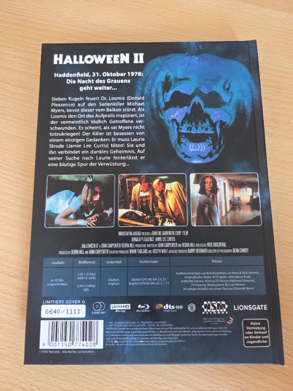 Halloween 2 4k mediabook 2 disc