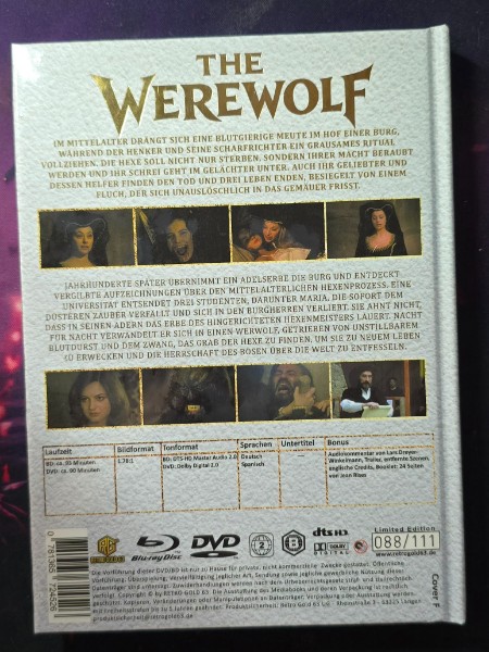 The Werewolf Mediabook Cover F OVP Nr.88 Goldm�nze