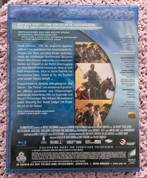 The Patriot (Blu Ray)