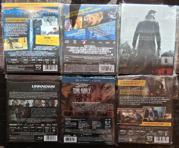 Liam Neeson Bluray Schuber + 6 x Steelbooks TOP