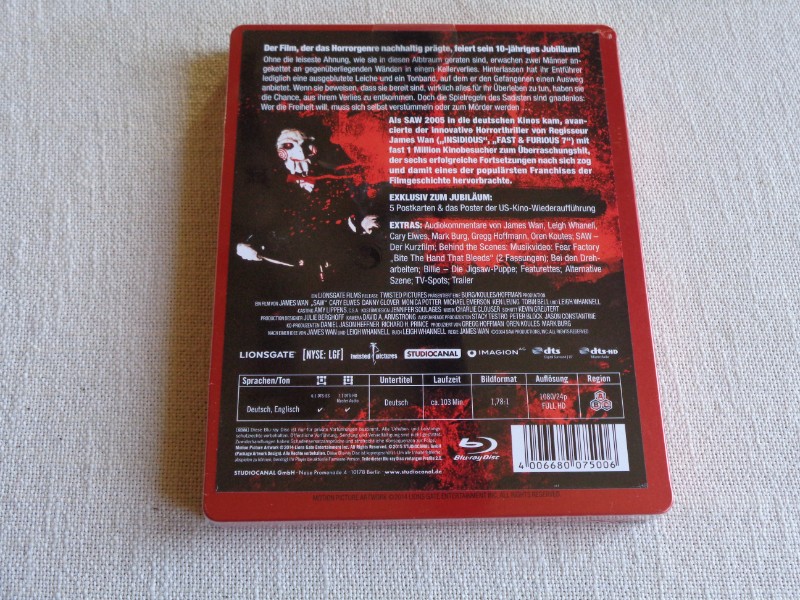SAW (2004) - Steelbook - Blu-Ray - Directors Cut