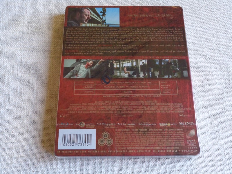 22 Bullets (2010) - Steelbook - Blu-Ray -Jean Reno