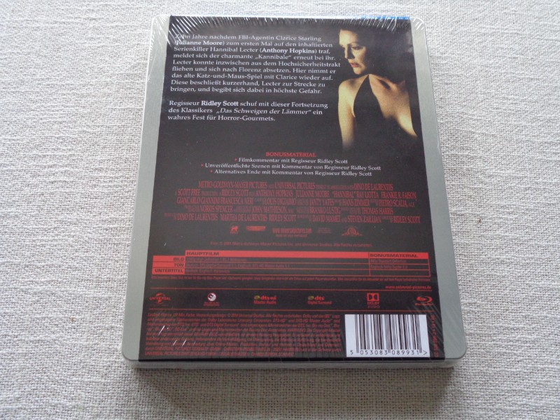 Hannibal (2001) - Steelbook - Blu-Ray - A. Hopkins