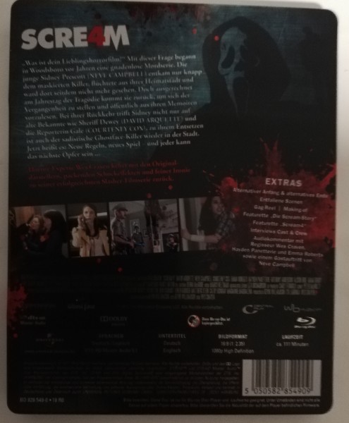 SCREAM  4  ( UNCUT )  STEELBOOK