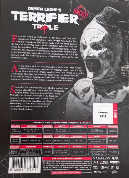 Terrifier 1-3 UNCUT schuber mediabook