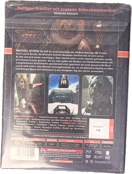 Halloween 2 Mediabook Rob Zombie UNCUT