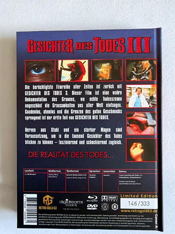 Gesichter des Todes 3 Uncut BlurayDVD Mediabook