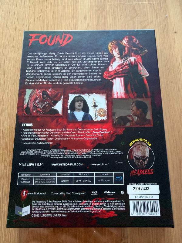 Found Uncut Mediabook Bluray