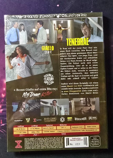 Tenebre Mediabook Cover G OVP 66 Auflage