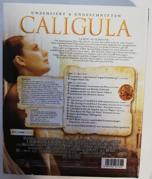 CALIGULA - 3 DISC  EDITION ( UNCUT ) MEDIABOOK