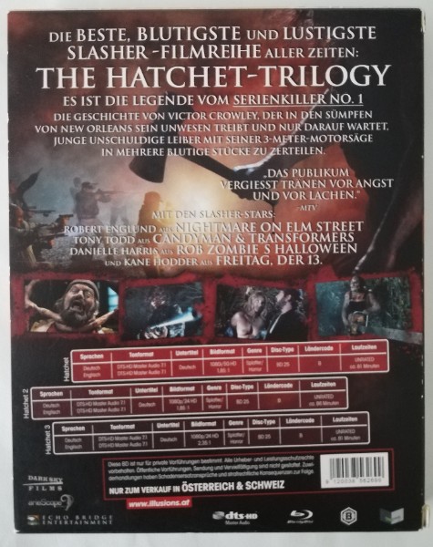 THE  HATCHET  TRILOGY  ( UNCUT )  IM  PAPPSCHUBER