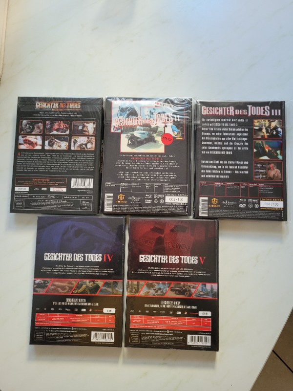 Gesichter des Todes 1 - 5, Mediabook, limitiert